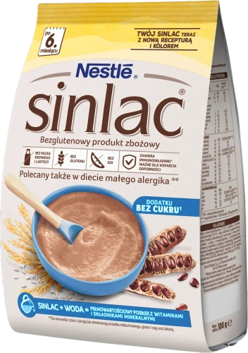 Nestle Sinlac Gluten-free Cereal Product without Added Sugar for Babies after 6 Months of Age 300g