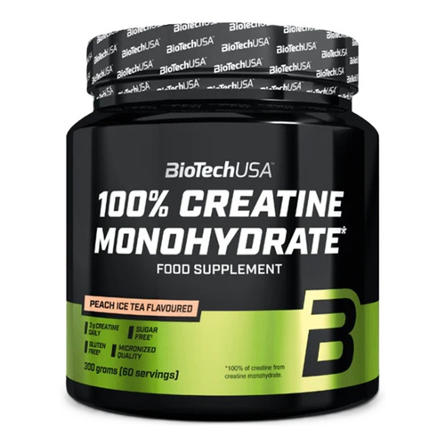 BioTechUSA 100% Creatine Monohydrate, Peach Ice Tea 300g
