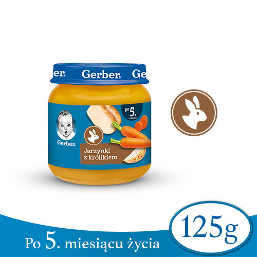 Gerber Vegetable Dish with Rabbit for Babies after 5 Months Onwards 125g