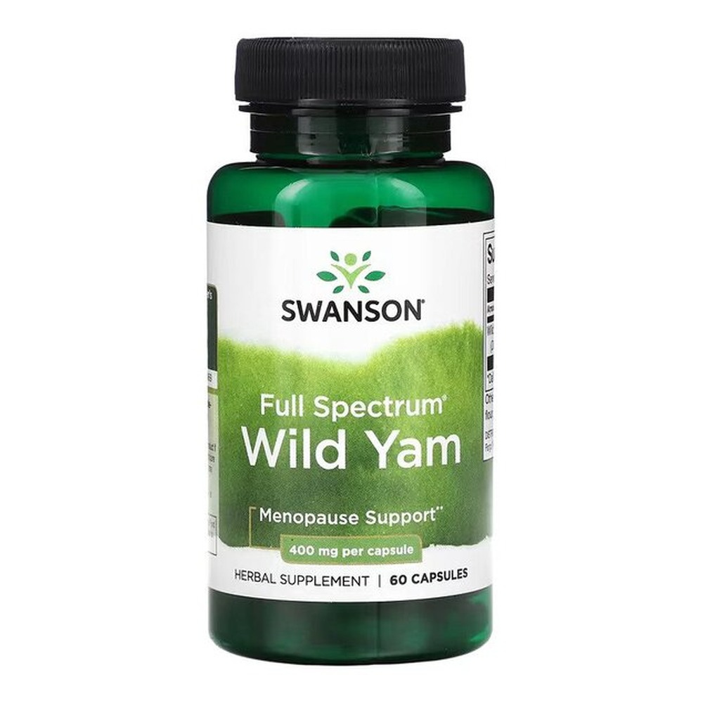 Swanson Full Spectrum Wild Yam 400mg Pochrzyn Włochaty 60 Kapsułek