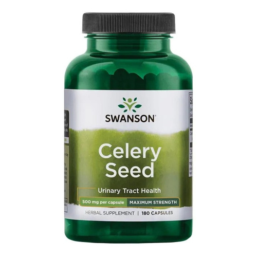 Swanson Celery Seed 500mg Celery Maximum Strength Urinary Support 180 Capsules