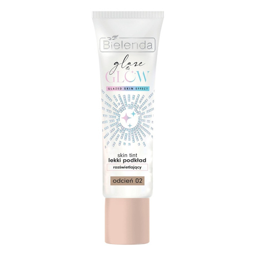 Bielenda Glaze & Glow Skin tint lekki podkład rozświetlający, odcień 02 30g