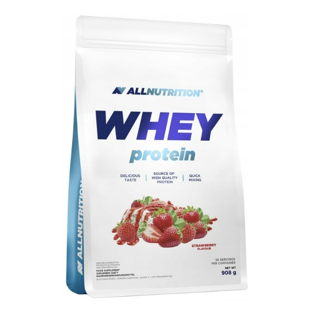 Allnutrition Whey Protein Koncentrat Białka Serwatkowego Truskawka 908g