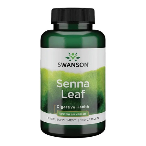 Swanson Senna Leaf 500mg Wsparcie Pracy Jelit 100 Kapsułek