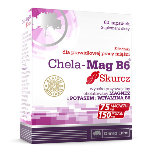 Olimp Chela - Mag B6 skurcz kapsułki, 60szt ( magnez, potas, B6)