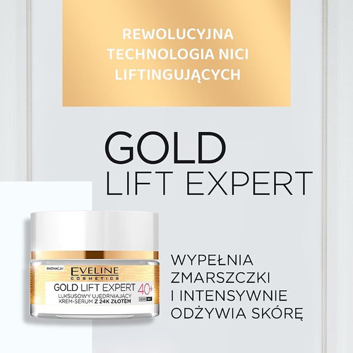 Eveline Gold Lift Expert Luxurious Firming Cream-Serum with 24k Gold 40+ for Day and Night 50ml