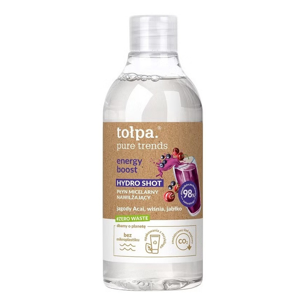 Tolpa Pure Trends Energy Boost Micellar Lotion for Face Eyes and Lips 400ml