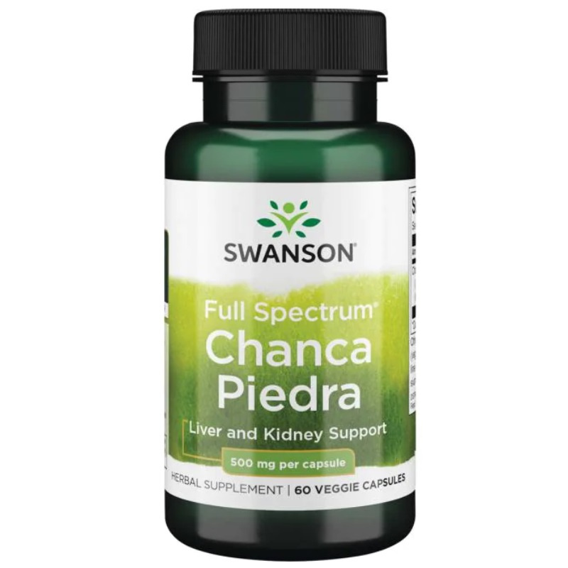 Swanson Full Spectrum Chanca Piedra 500mg Supports Natural Detox Functions 60 Capsules