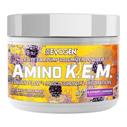 Evogen Amino K.E.M. EAA Aminokwasy EAA, Jeżynowa Lemoniada 504g