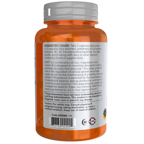 Now Foods ZMA Sports Recovery Wsparcie Organizmu 90 Kapsułek