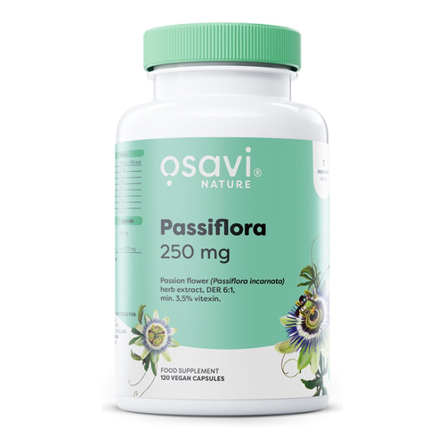 Osavi Passiflora 250mg Passion Flower Extract for Relaxation and Healthy Sleep 120 Vegan Caps