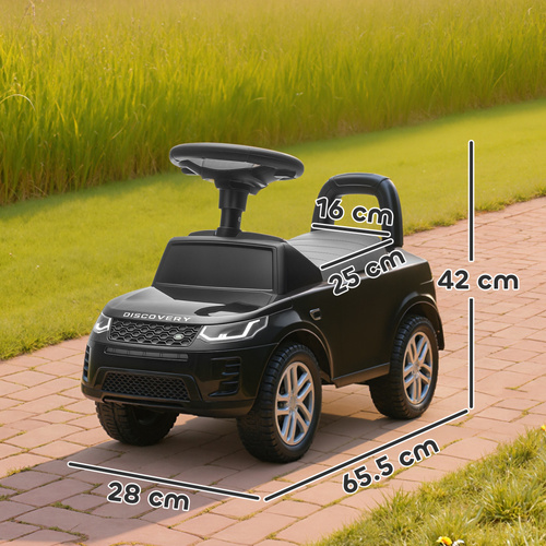 AIYAPLAY Land Rover Licensed Toddler Ride on Car with Horn, Engine Sounds, Under-Seat Storage, for 18-36 Months, Black