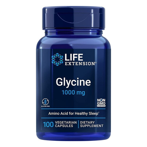 Life Extension Glycine 1000mg For Nervous System and Sleep Support 100 Vcaps