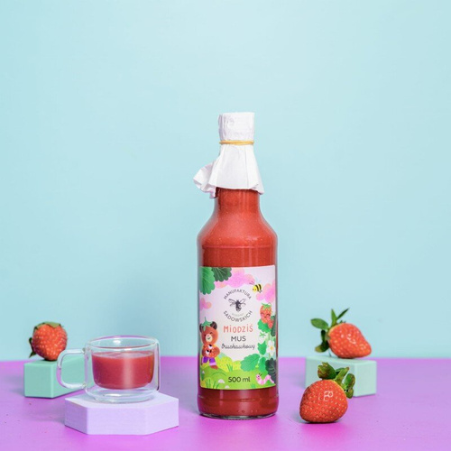 Pasieki Sadowskich Miodziś Raspberry-Strawberry Mousse 500ml Best Before 17.10.26