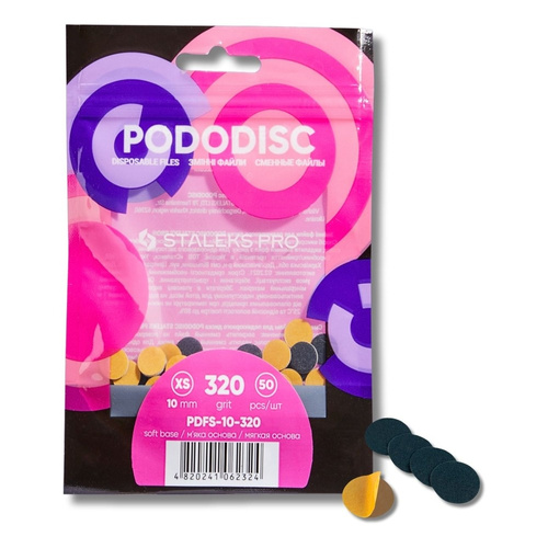 Staleks Pro Wymienne Pilniki na Miękkiej Bazie do Dysku do Pedicure PODODISC XS EXPERT 50 Sztuk