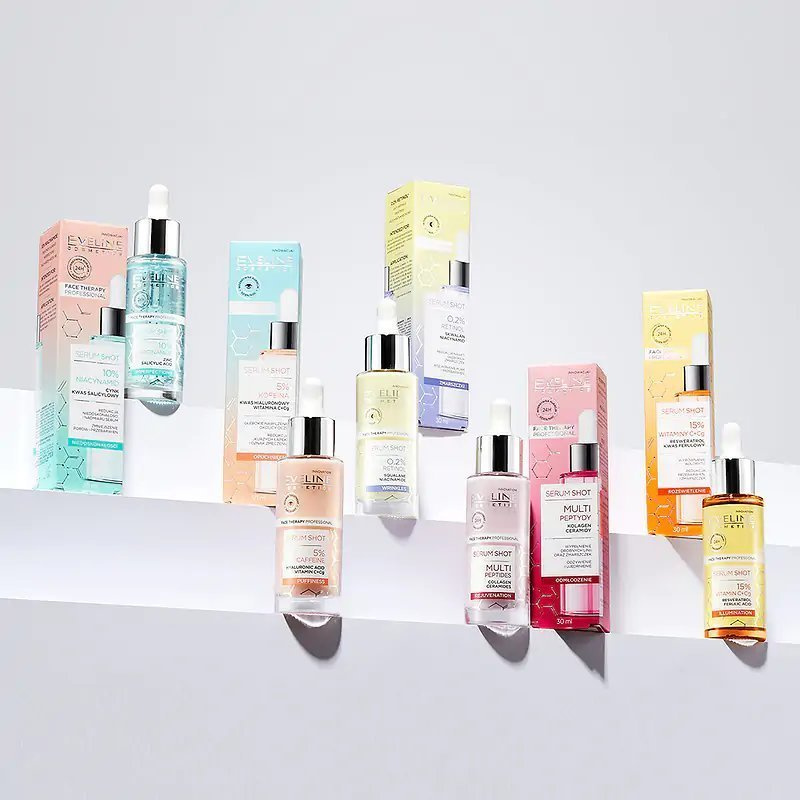 Eveline Face Therapy Serum Shot 10% Niacinamide Treatment for Face and Neck 30ml