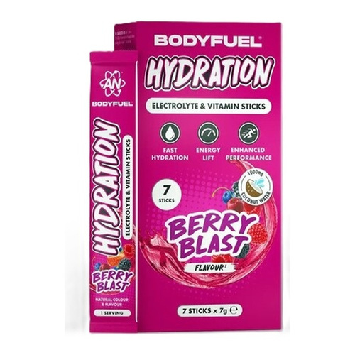 Applied Nutrition Bodyfuel Hydration Electrolyte & Vitamin Sticks, Berry Blast 7 x 7g