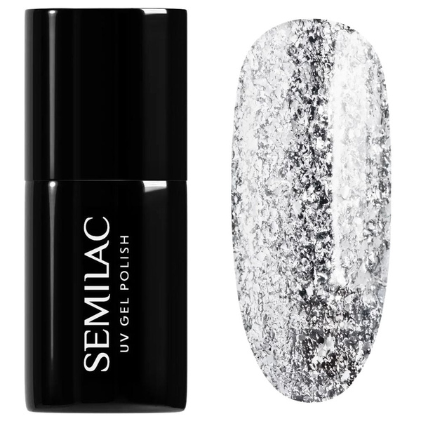 Semilac Carnival Hybrid Gel Polish 292 Silver Shimmer 7ml