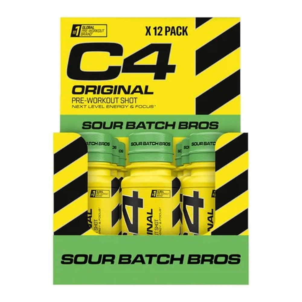 Cellucor C4 Original Pre-Workout Shot, Sour Batch Bros 12 x 60ml