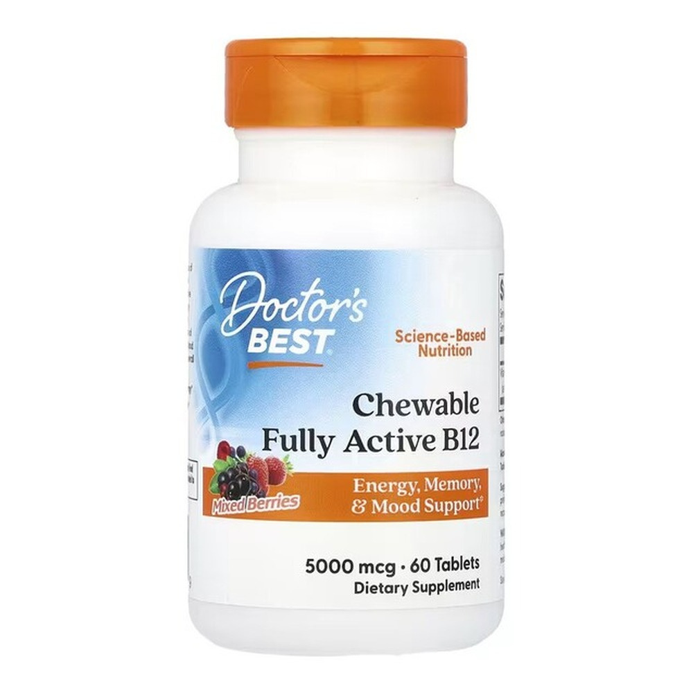 Doctor's Best Chewable Fully Active B12, Mixed Berries Tablets 60 tabs
