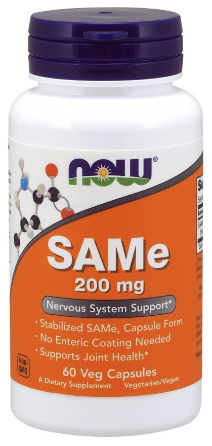 NOW Foods SAMe 200mg For Emotional Well Being and Joint Health 60 Vcaps