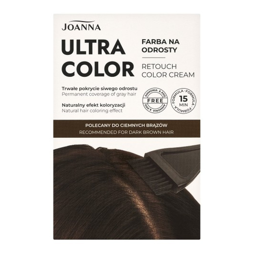 Joanna Ultra Color Retouch Krem Koloryzujący 15g Ciemny Brąz