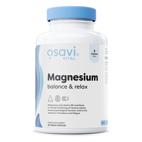 Osavi Magnesium Balance & Relax Supplement for Stress and Relaxation 90 Capsules