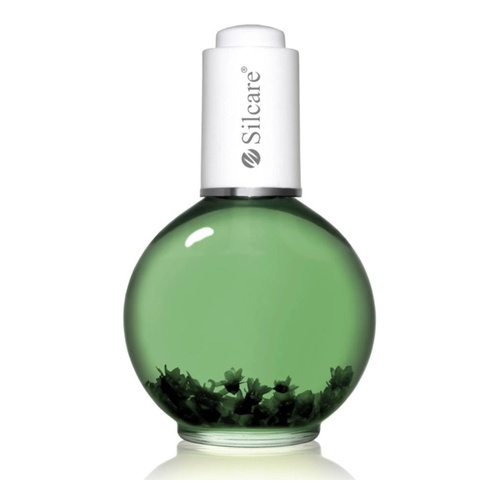 Silcare Garden of Colour Kiwi Deep Green Roll-On Nail & Cuticle Oil with Flowers 75ml