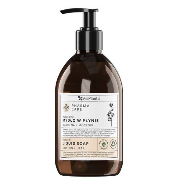 Vis Plantis Pharma Care Natural Liquid Soap Cotton and Urea 500ml Best Before 22.07.26