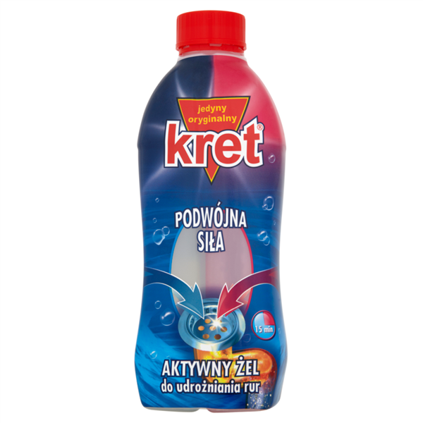 Kret Żel do Udrożniania Rur Aktywny o Podwójnej Sile 700ml