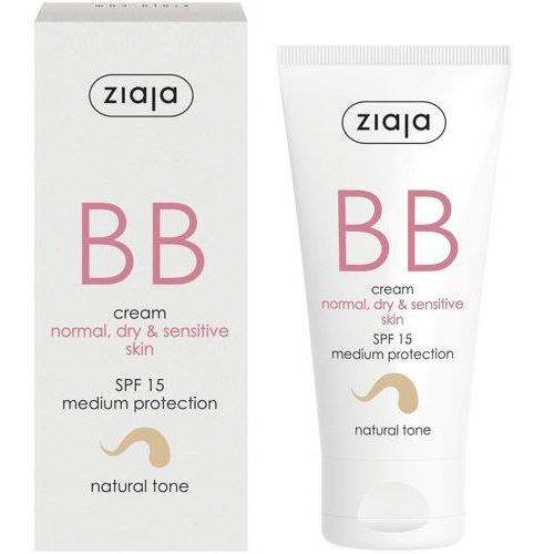 Ziaja BB Aktywny Krem na Niedoskonałości dla Skóry Normalnej Suchej i Wrażliwej Odcień Naturalny SPF15 50ml
