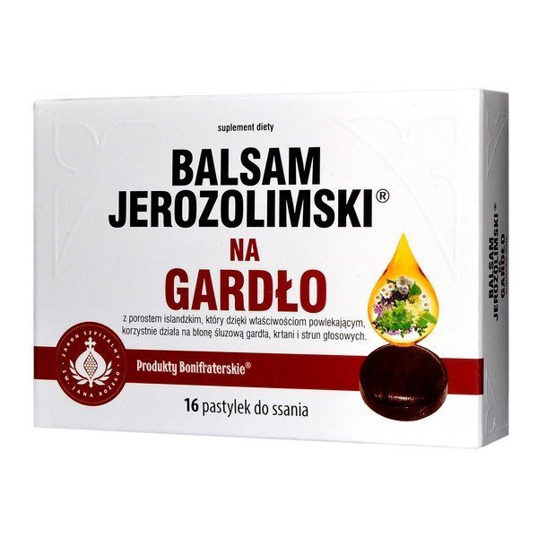 Balsam Jerozolimski na gardło, pastylki do ssania, 16szt