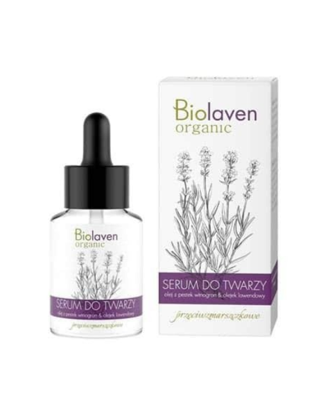 BIOLAVEN Organic Anti wrinkle Face and Neck Serum 30ml