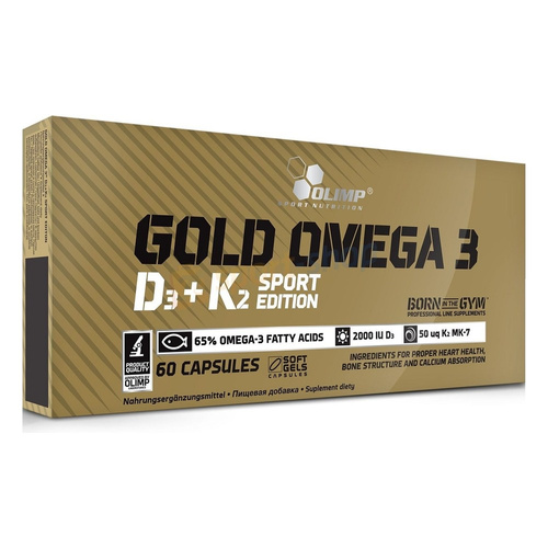 Olimp Gold Omega 3 D3 + K2 Sport Edition 60 Kapsułek