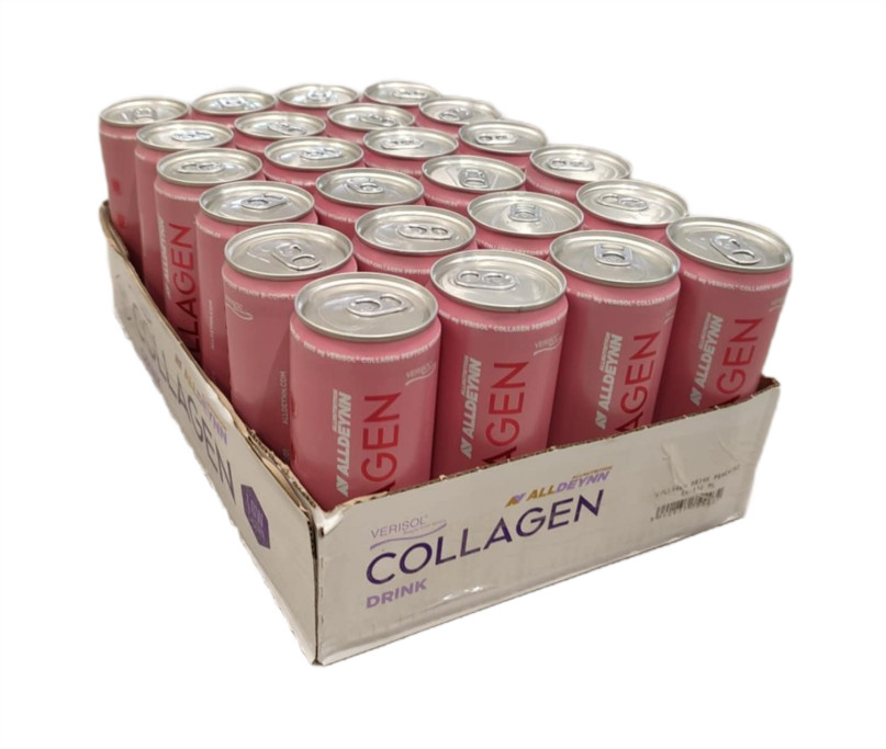Allnutrition AllDeynn Collagen Drink Peachini For Healthy Skin Hair and Nails 24 x 330 ml