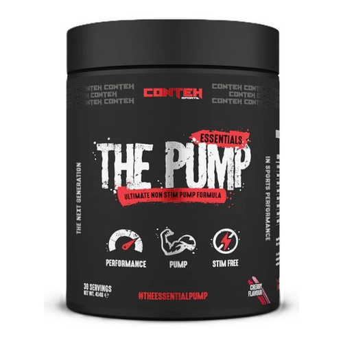 Conteh Sports The Pump Essentials Range Stimulant-Free Pre-Workout for Muscle Pump Cherry 414g