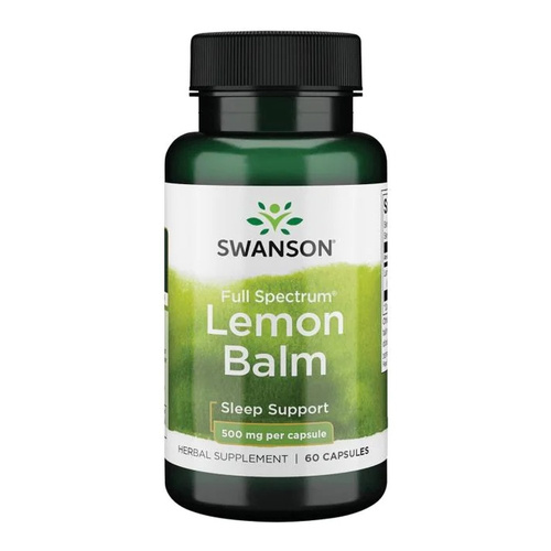 Swanson Full Spectrum Lemon Balm 500mg Melisa Lekarska 60 Kapsułek