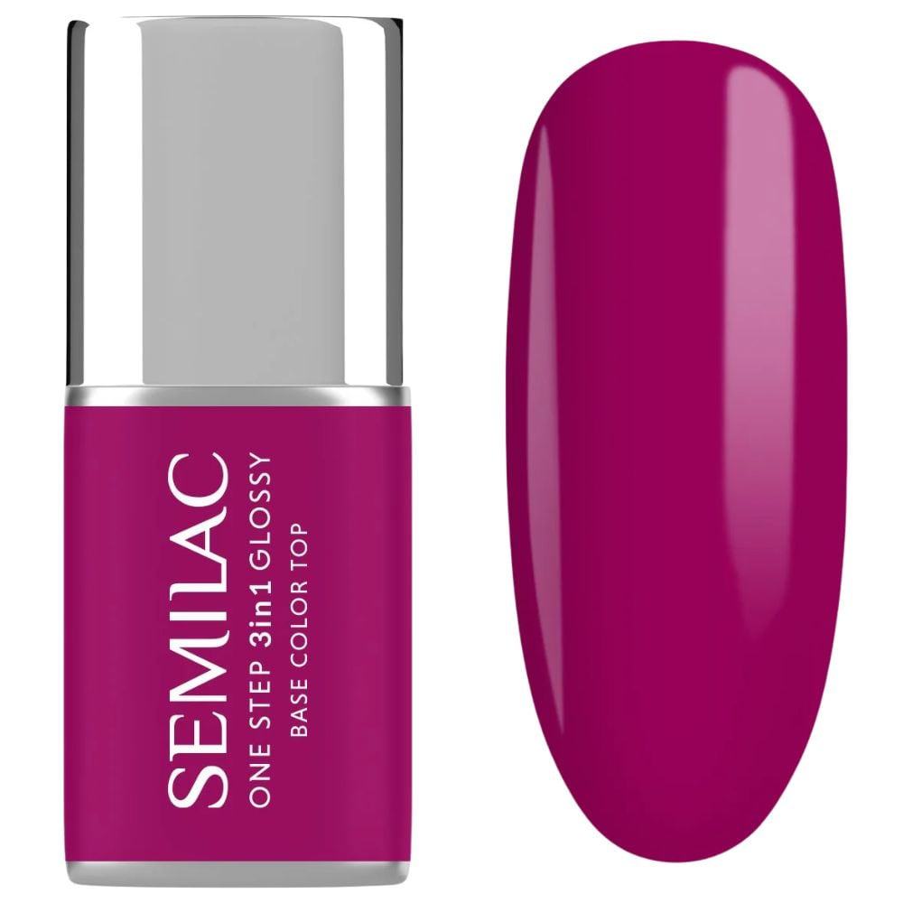 Semilac One Step 3in1 Hybrid Gel Polish S595 Bright Purple 7ml