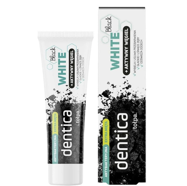 Tolpa Dentica Black White Wybielająca Pasta z Węglem 75ml