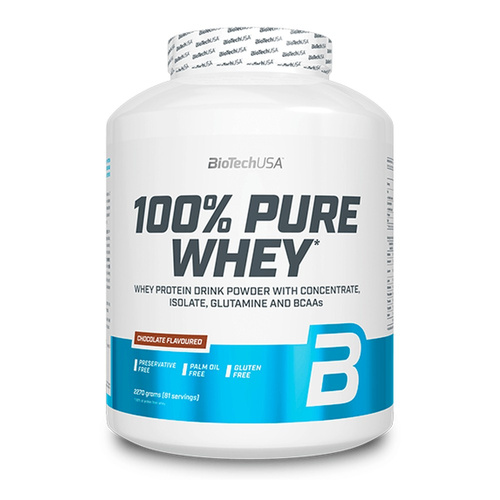 BioTechUSA 100% Pure Whey Karmelowe Cappuccino Odżywka Białkowa Na Wzrost i Utrzymanie Mięśni 2270g