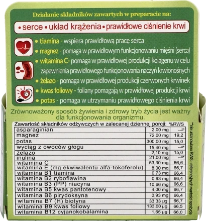 Asparaginian CardioDuo Wspomaga Pracę Układu Krążenia 50 Tabletek
