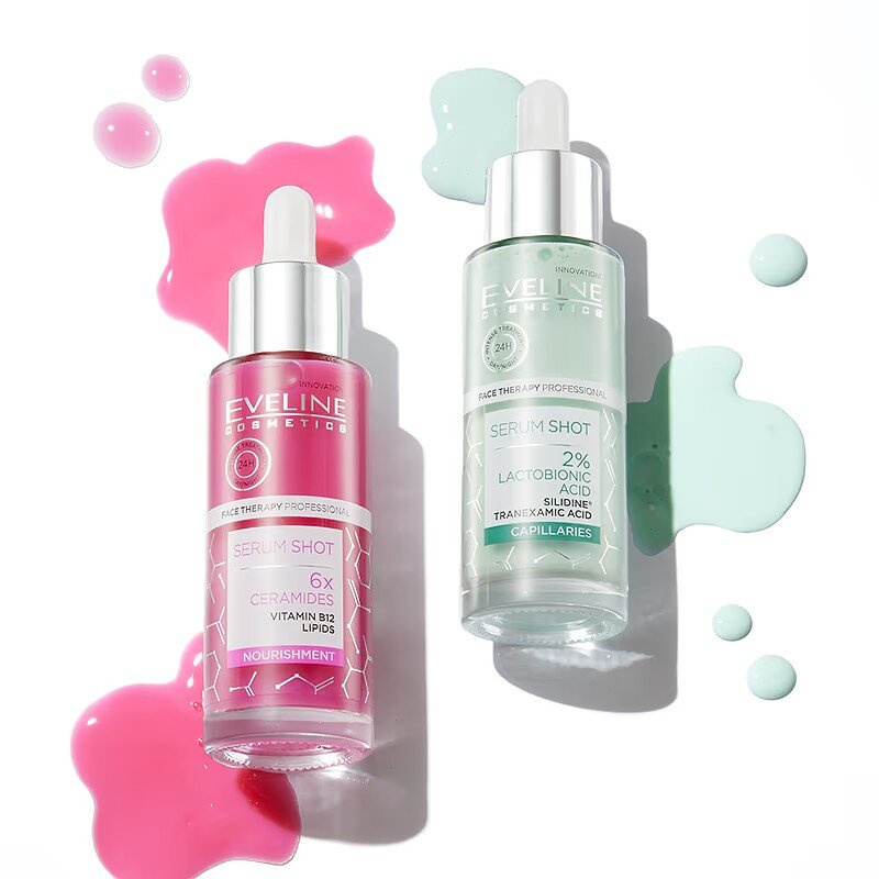 Eveline Serum Shot Skoncentrowana Kuracja Odżywcza 6x Ceramidy dla Skóry Wrażliwej 30ml