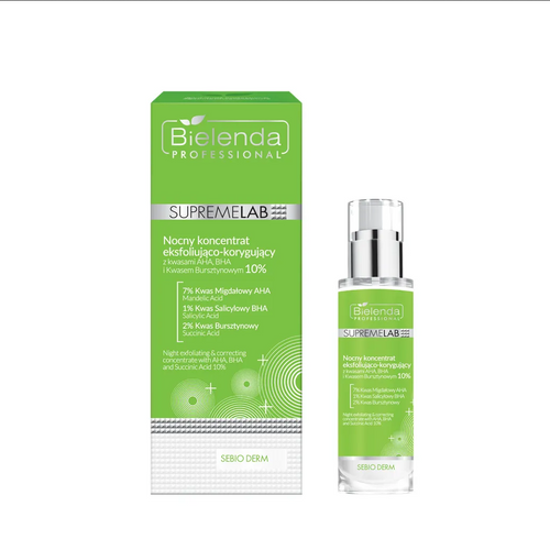 Bielenda Professional Sebio Night-Time Exfoliating Corrective Concentrate 30ml Best Before 31.07.26