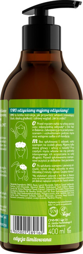 OnlyBio Hair in Balance x Tymbark Edycja Limitowana Balansujący Szampon Jabłko-Mięta 400ml