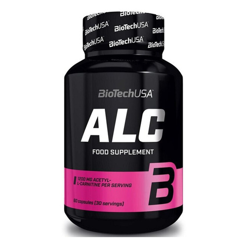 BioTechUSA ALC Acetylo L-Karnityna z Cynkiem Na Metabolizm Kwasów Tłuszczowych 60 Kapsułek