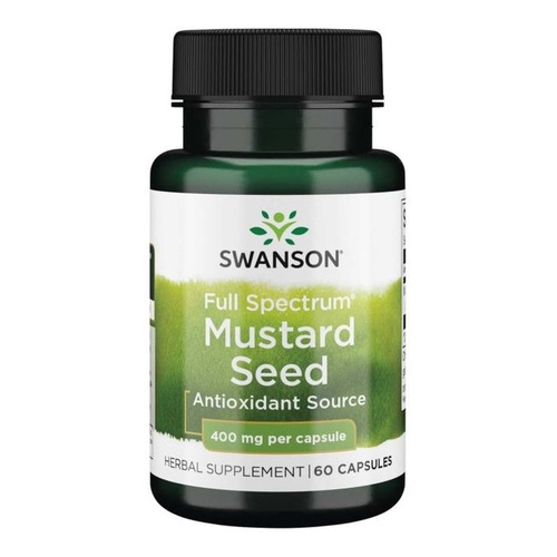 Swanson Full Spectrum Mustard Seed 400mg Gorczyca 60 Kapsułek