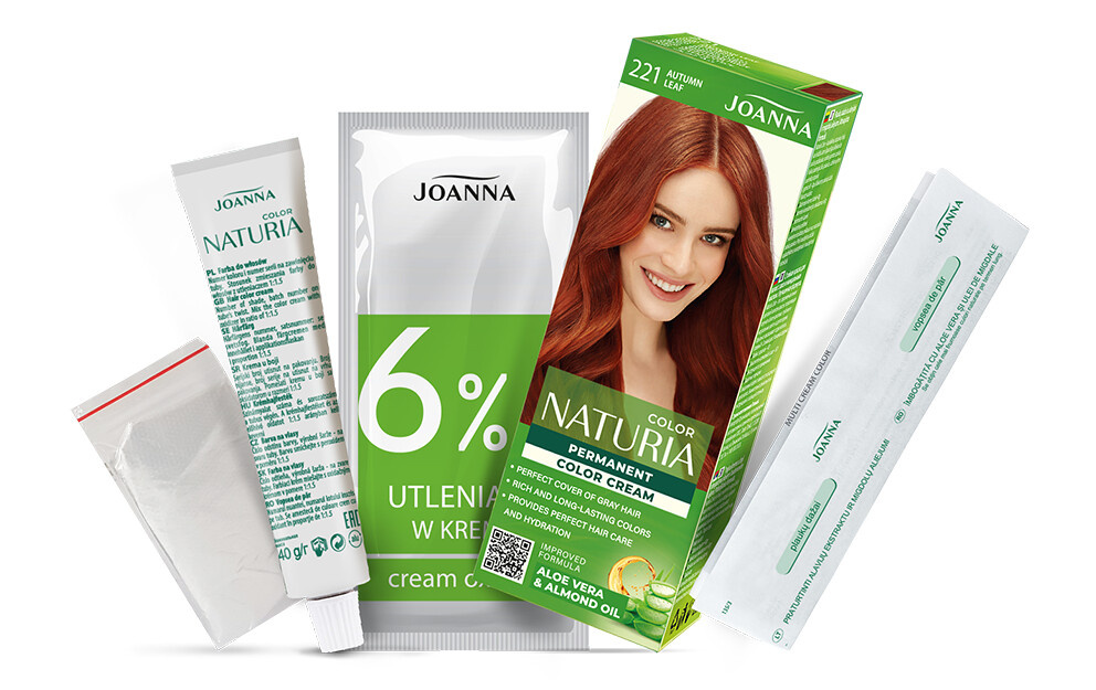 Joanna Naturia Trwały Kolor Włosów Farba Pielęgnacja Połysk Nr 221 Jesienny Liść 100ml