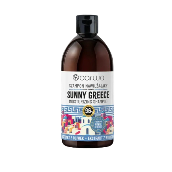 Barwa Hair Journey Sunny Greece Nawilżający Szampon dla Włosów Suchych i Łamliwych 380ml