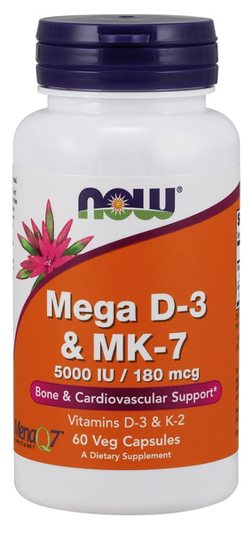 Now Foods Mega D-3 & MK-7 60 Vcapsules