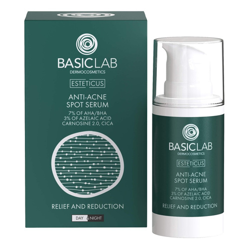 BasicLab Dermocosmetics Serum Punktowe na Zmiany Mikrozapalne dla Skóry Problematycznej 15ml